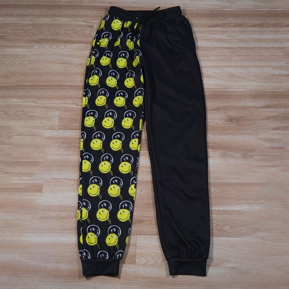 Half Multi-Smiley Sweatpants
